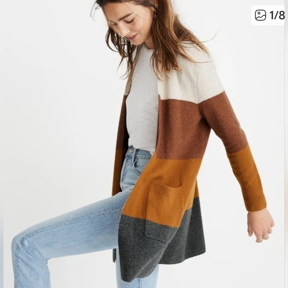 Madewell Kent Striped Cardigan Size Small - Picture 7 of 8